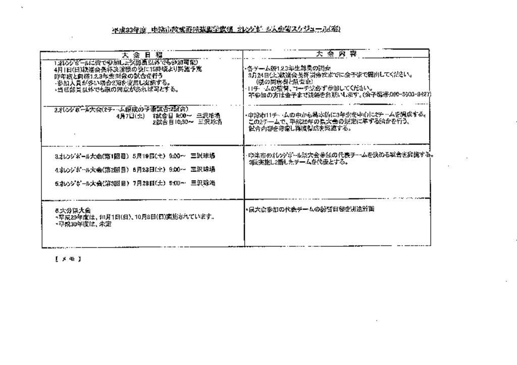 平成30年度オレンジボール開催要項のサムネイル