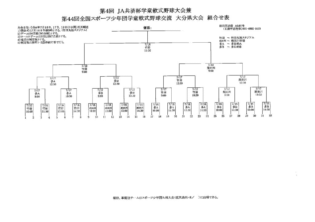 学童組合せ表(スポーツ少年団)のサムネイル